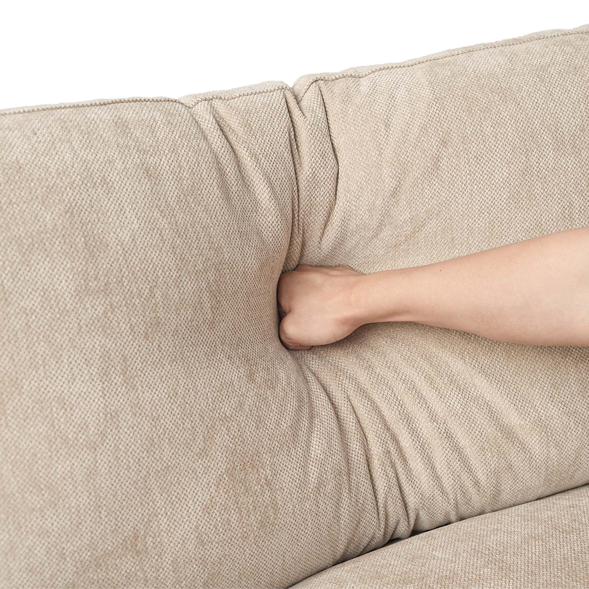 Sky Cloud Slope Sectional Sofa | Modular Comfort Linen L-Shaped Sectional 4-Seater