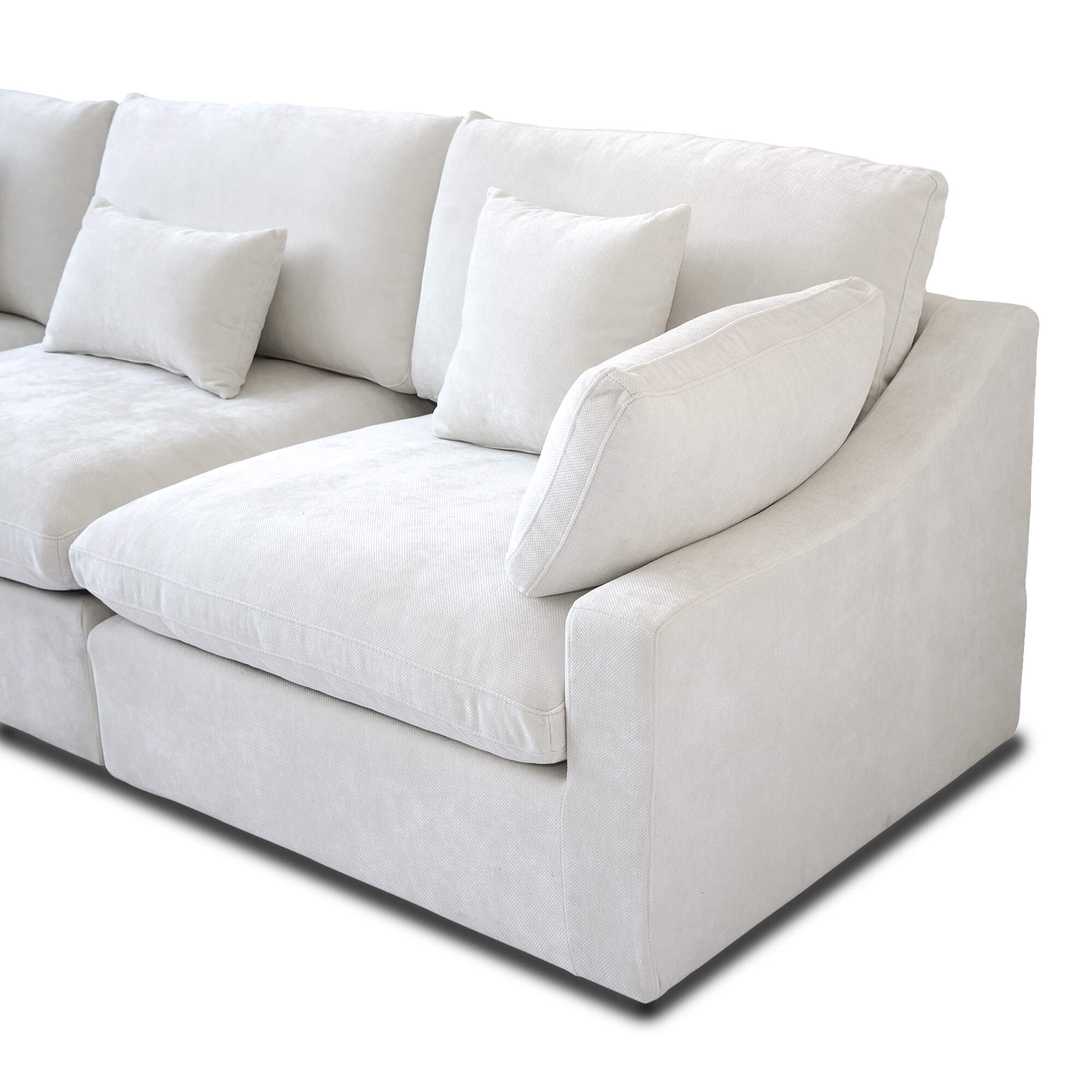 Sky Cloud Slope Washable Sectional 4-Seater L-Shaped Sofa