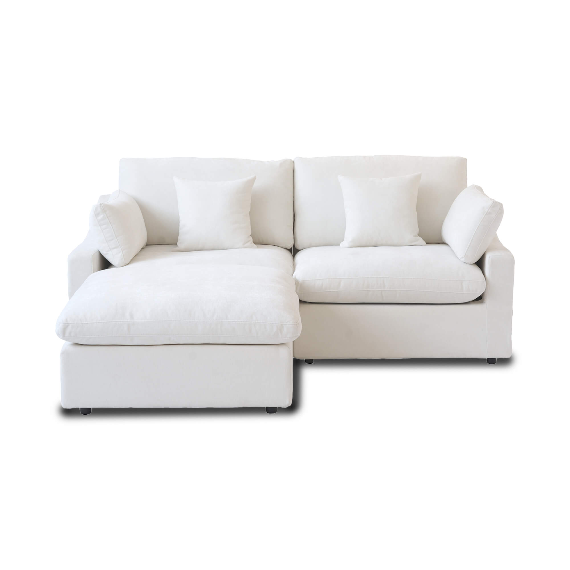 Sky Cloud Slope Sectional Sofa Loveseat chaise with Washable Sofa Cover