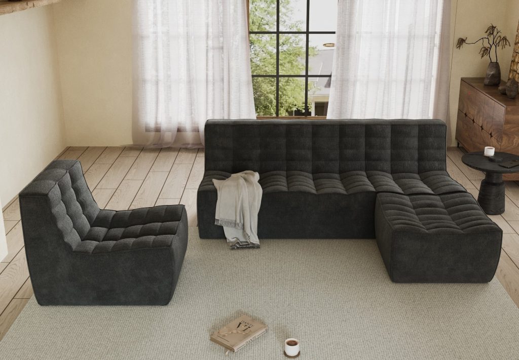 caterpillar floor sofa