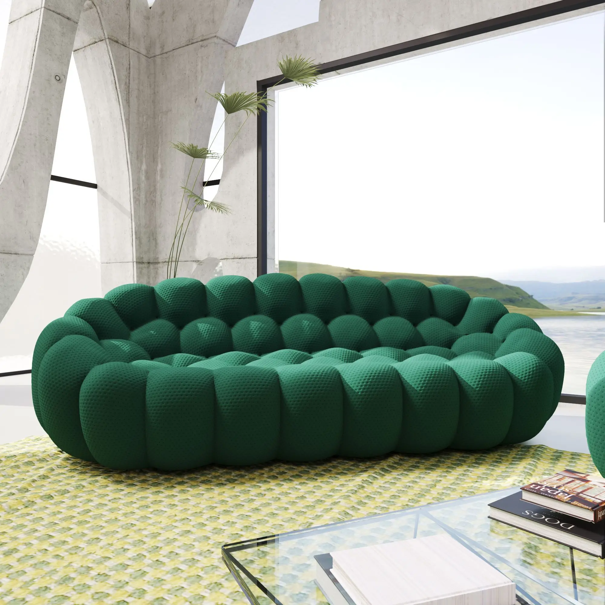 Bubble Armless Sofa |Modular Flexibility 3D-Knitted Sleepers 3-Seaters