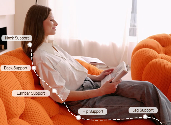 Bubble Armless Sofa Ergonomic Desgin