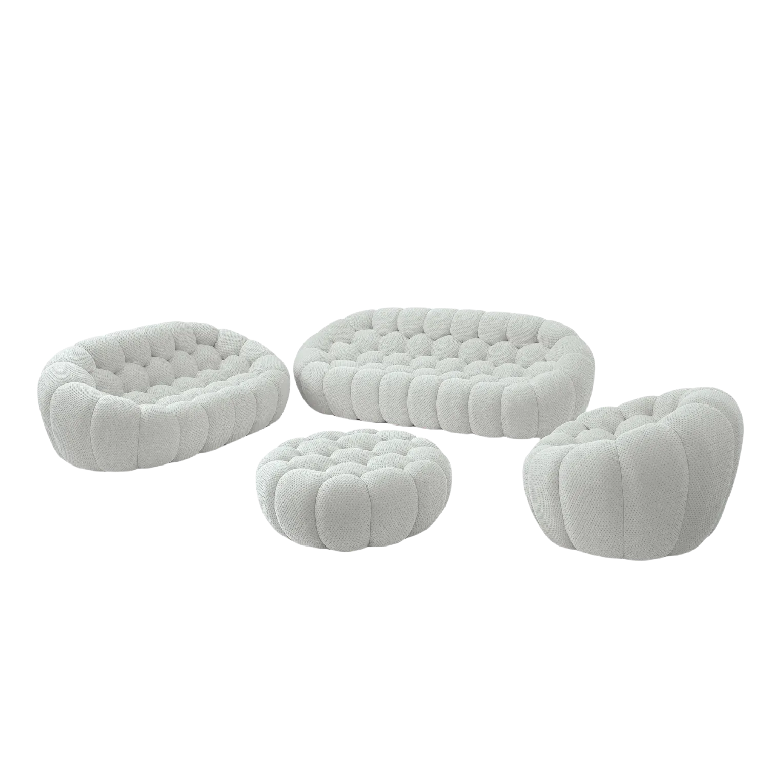 Modular Comfort 3D-Knitted Sofa Sets 6-Seaters With Ottoman