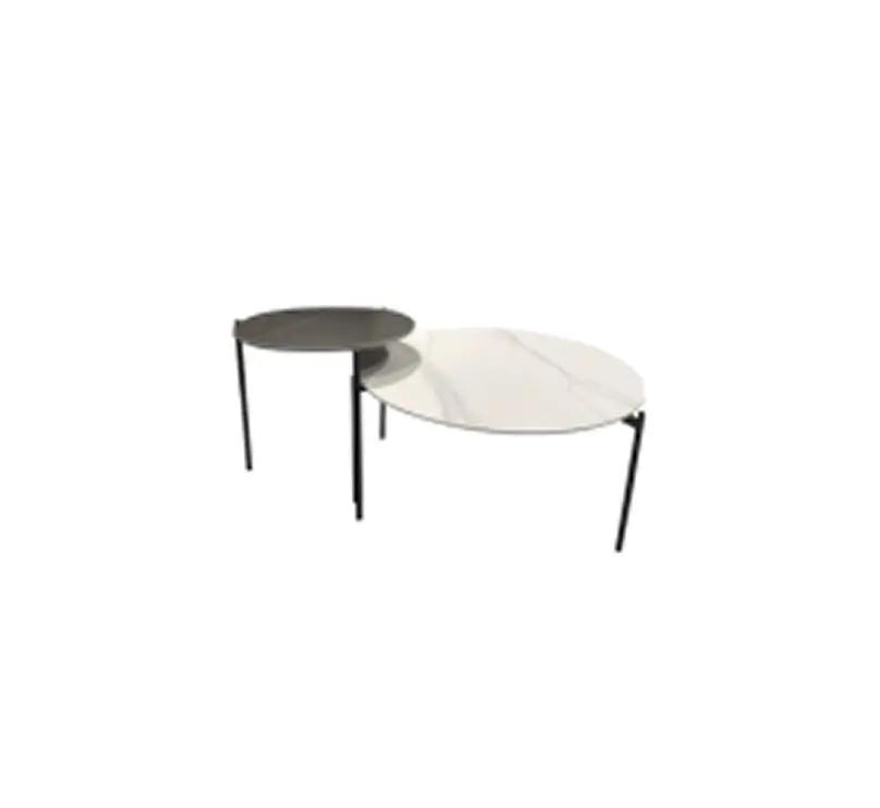 Round Sintered Stone Coffee Table Set