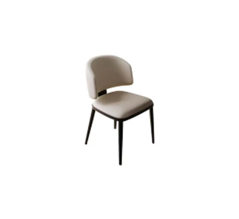 Soft Cushion Modern Dining Chair With Metal Support Legs
