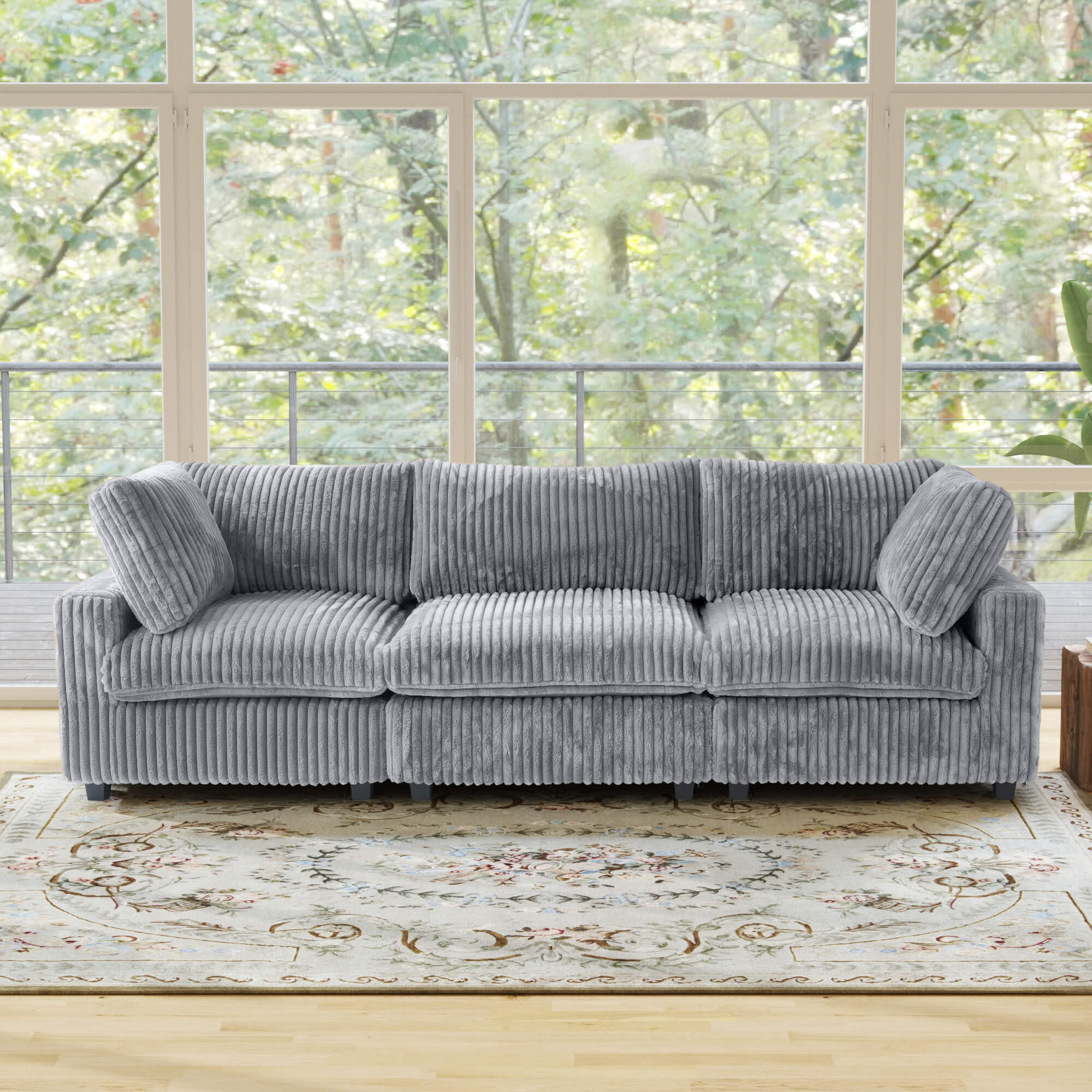 Sky Cloud Pro Sectional Sofa | Cozy Cleanability Plush Fabric Sleepers 3-Seaters