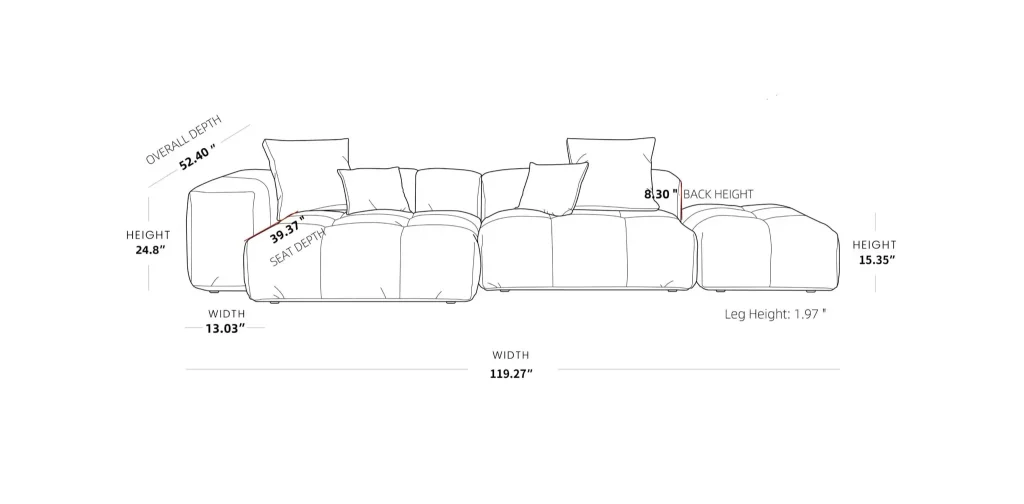 Pixel Classic Modular Sofa Low Height And Seat Height