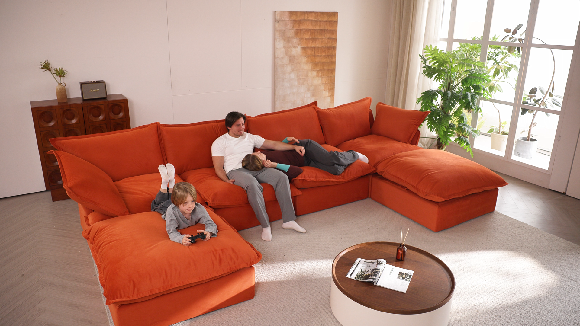 U Shaped Sectional With Chaises