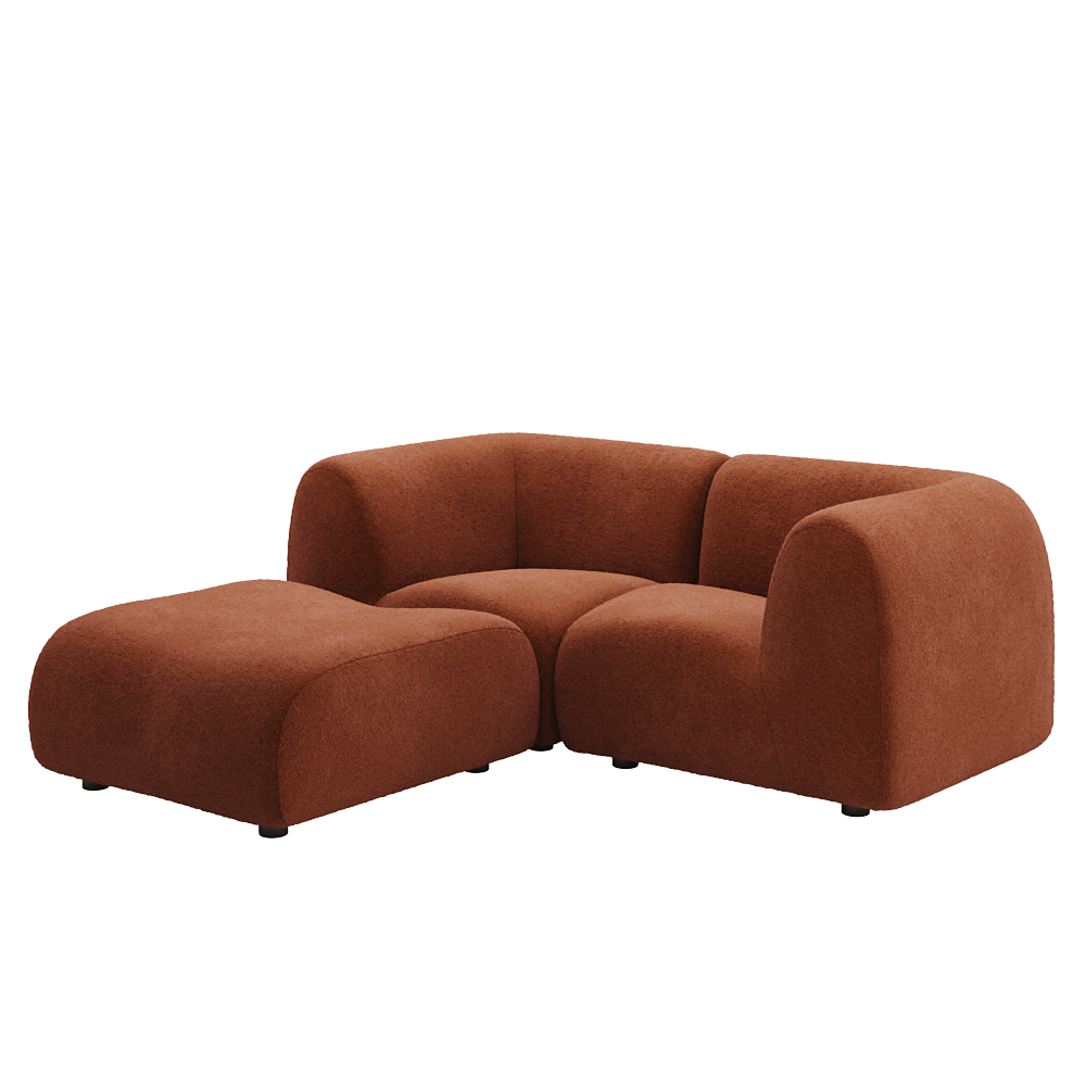 1977 Modular Sectional Couch | Pet-Friendly High-Arm Sofa with Washable Covers Loveseat Chaise