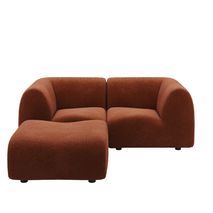 324 High Arm Loveseat Chaise Couch 07 (4)