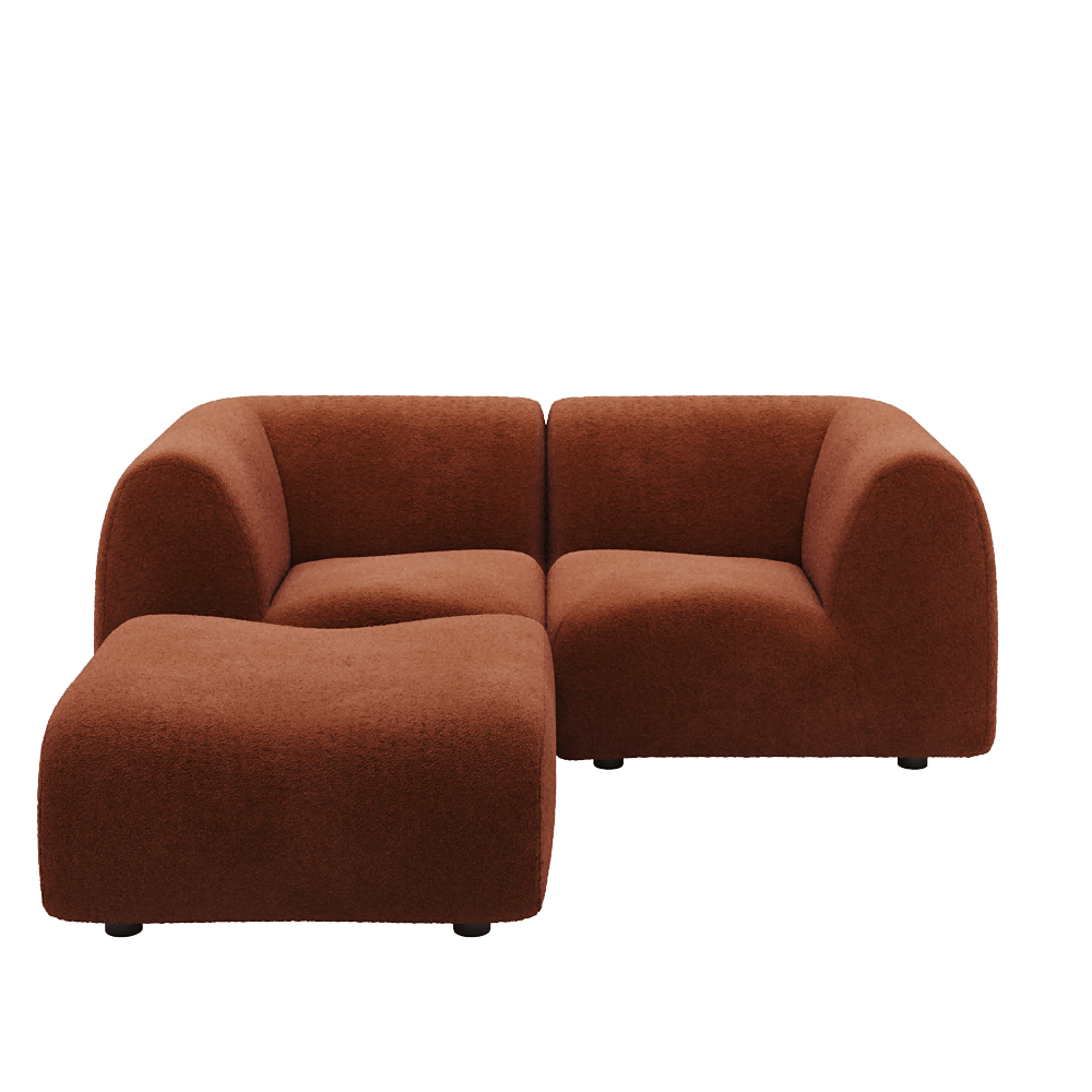 1977 Modular Sectional Couch | Pet-Friendly High-Arm Sofa with Washable Covers Loveseat Chaise