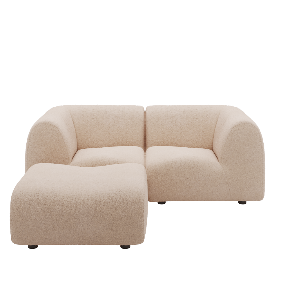 1977 Modular Sectional Couch | Pet-Friendly High-Arm Sofa with Washable Covers Loveseat Chaise