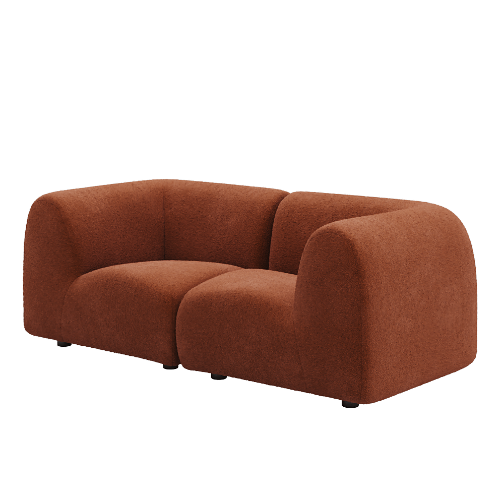 1977 Modular Sectional Couch | Pet-Friendly High-Arm Sofa with Washable Covers Loveseat