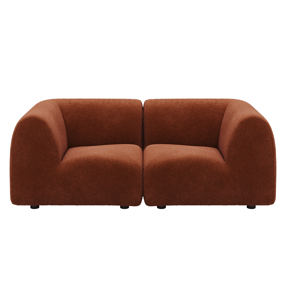 1977 Modular Sectional Couch | Pet-Friendly High-Arm Sofa with Washable Covers Loveseat