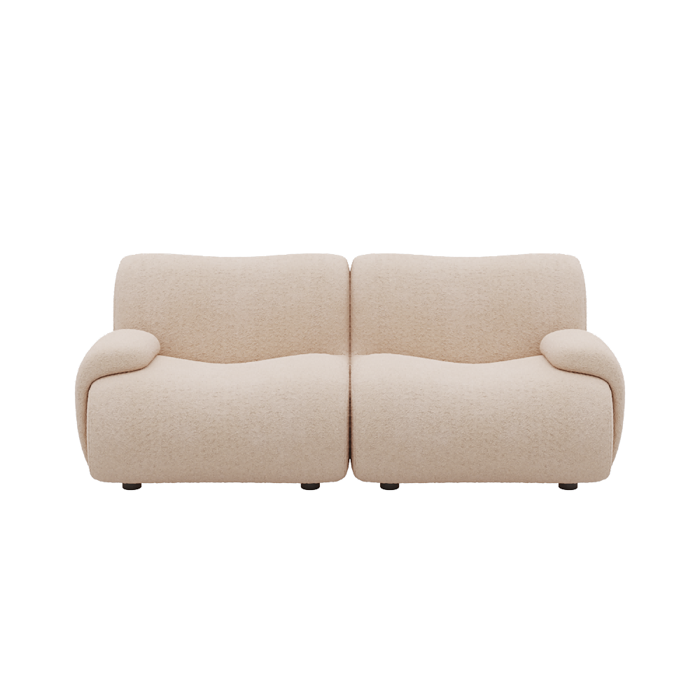 1977 Modular Sectional Couch | Pet-Friendly Low-Arm Sofa with Washable Covers Loveseat