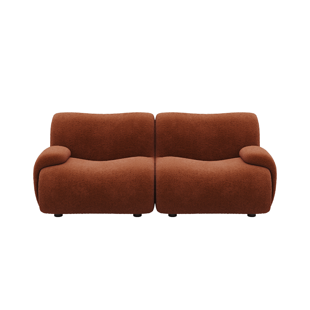 1977 Modular Sectional Couch | Pet-Friendly Low-Arm Sofa with Washable Covers Loveseat