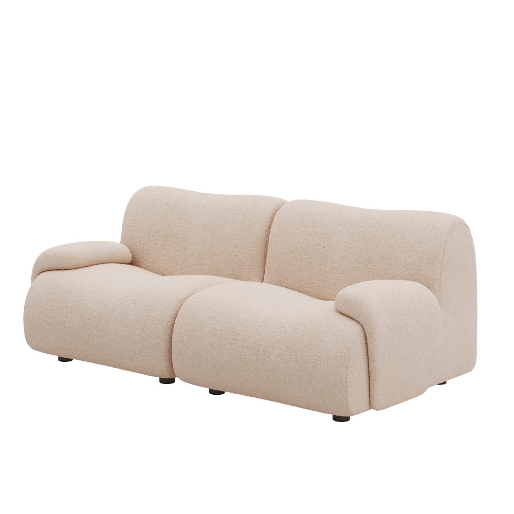 1977 Modular Sectional Couch | Pet-Friendly Low-Arm Sofa with Washable Covers Loveseat