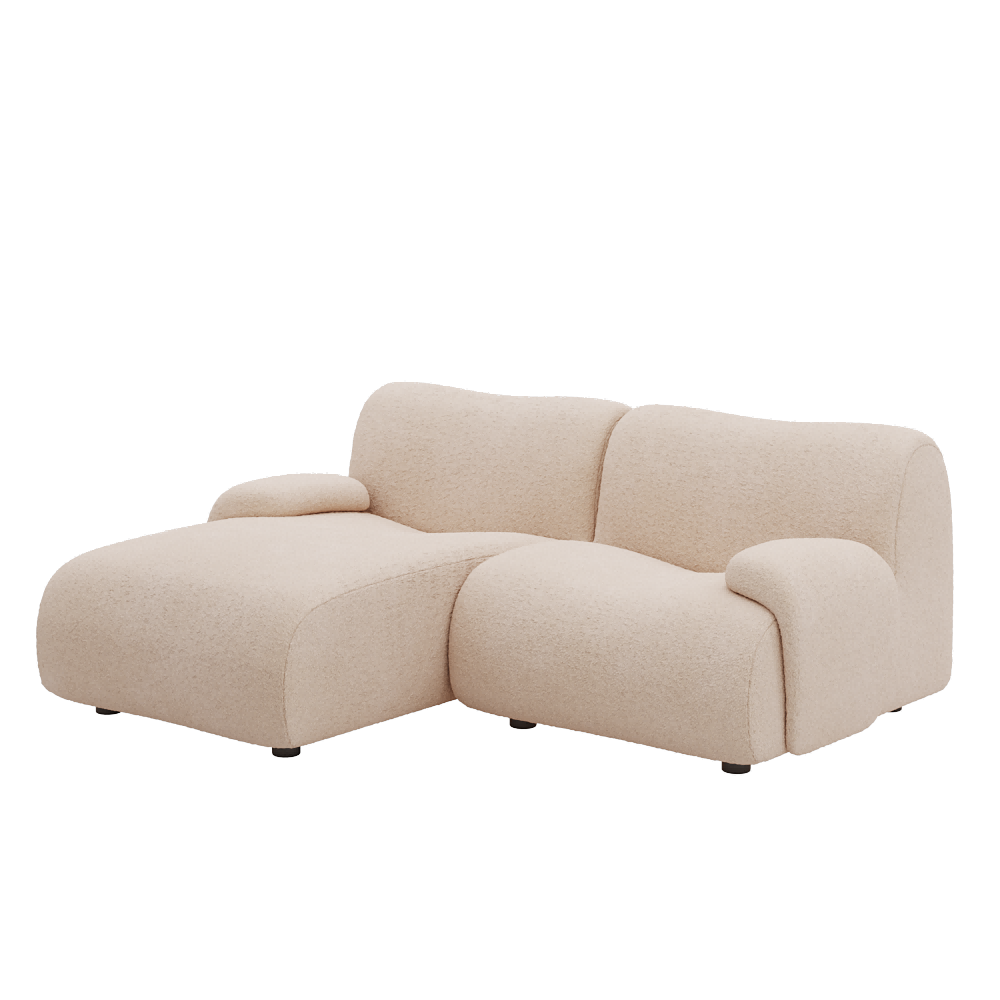 1977 Modular Sectional Couch | Pet-Friendly Low-Arm Sofa Chaise with Washable Covers Loveseat