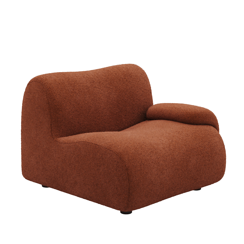 1977 Modular Sectional Couch | Pet-Friendly Low-Armrest Seat