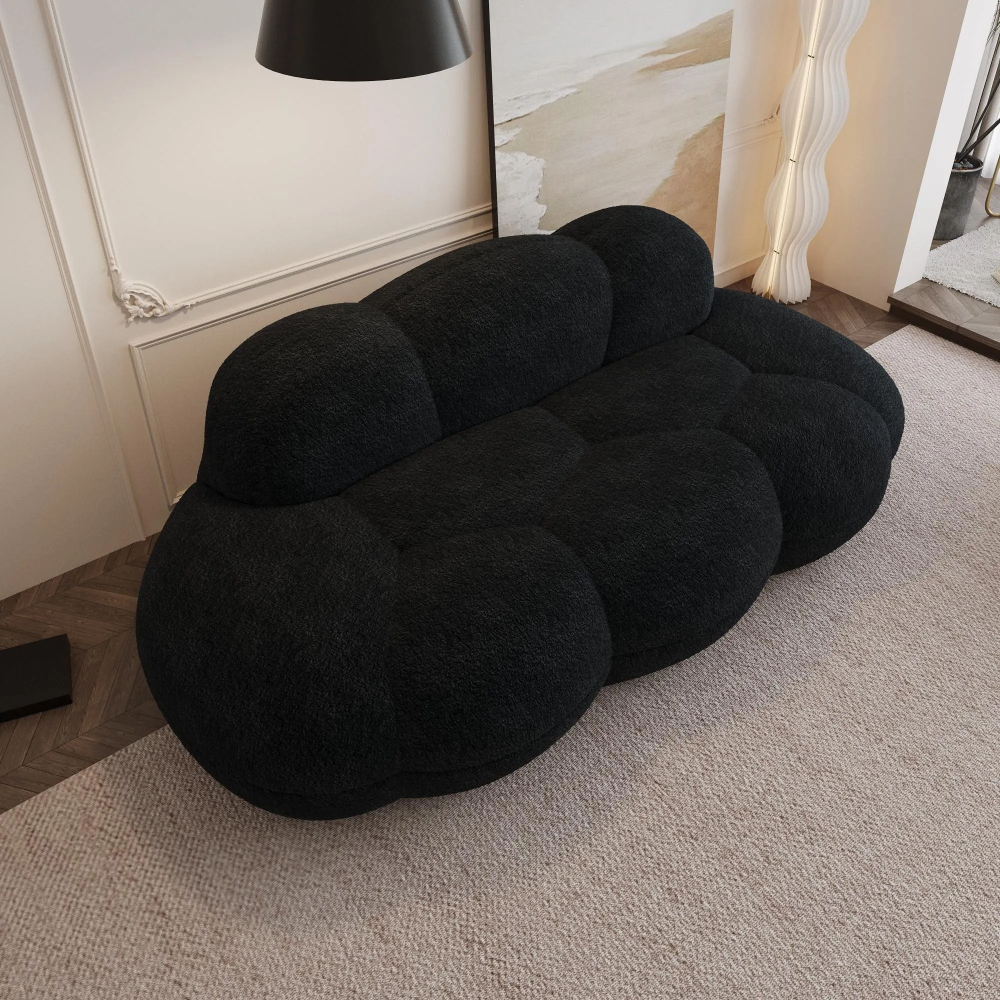 http://Bubble%20Curve%20Boneless%20Sherpa%20Fleece%20Sofa%20134%20(4)