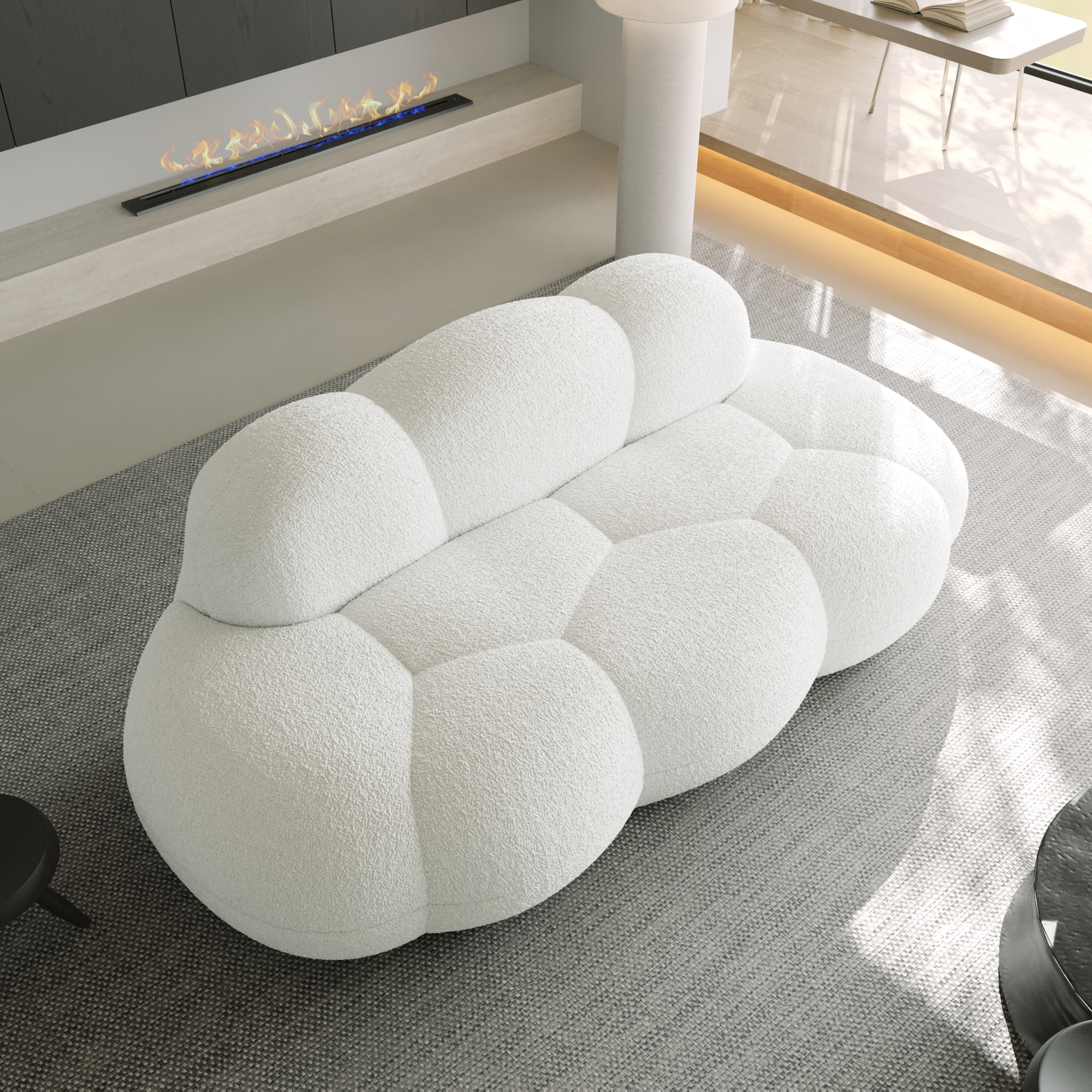 http://Bubble%20Curve%20Sofa%20134%20White%20Sofa%20(3)