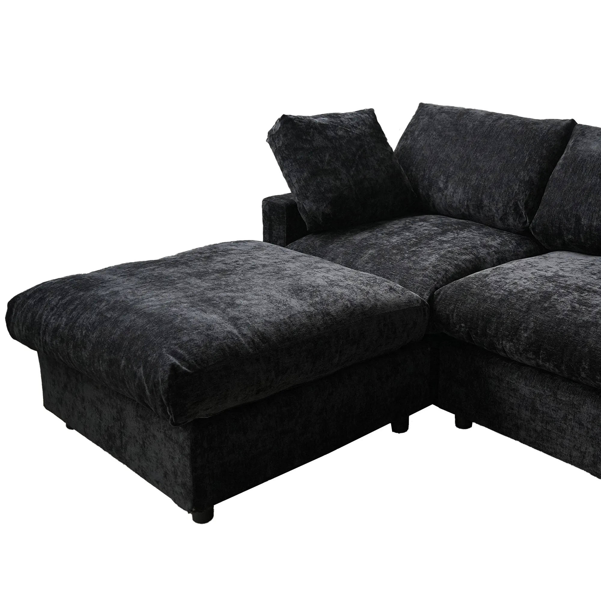 http://142%20Black%203%20Seater%20L%20Shaped%20Sofa%20Cloud%20Sofa%20Details%20(11)