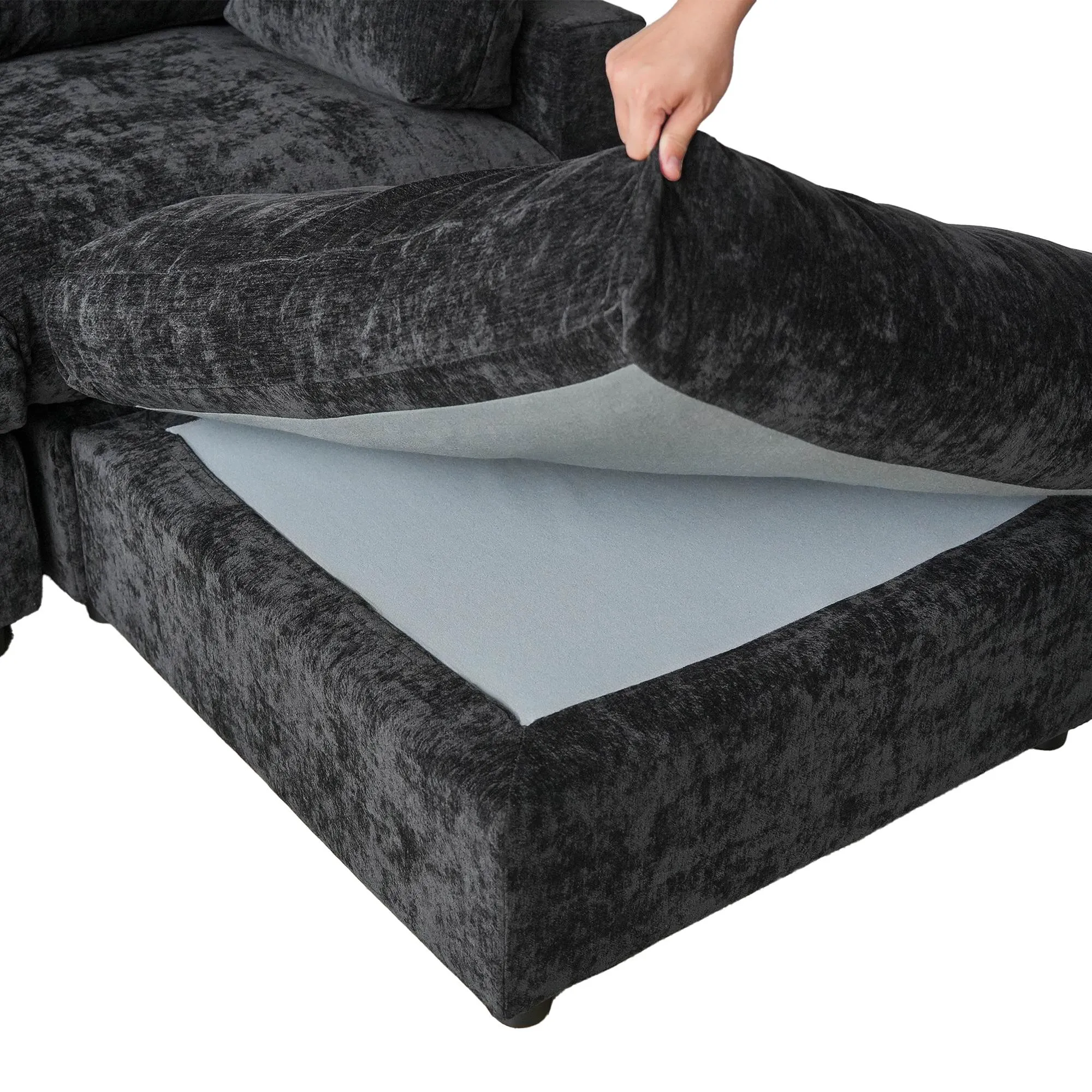 http://142%20Black%203%20Seater%20L%20Shaped%20Sofa%20Cloud%20Sofa%20Details%20(2)