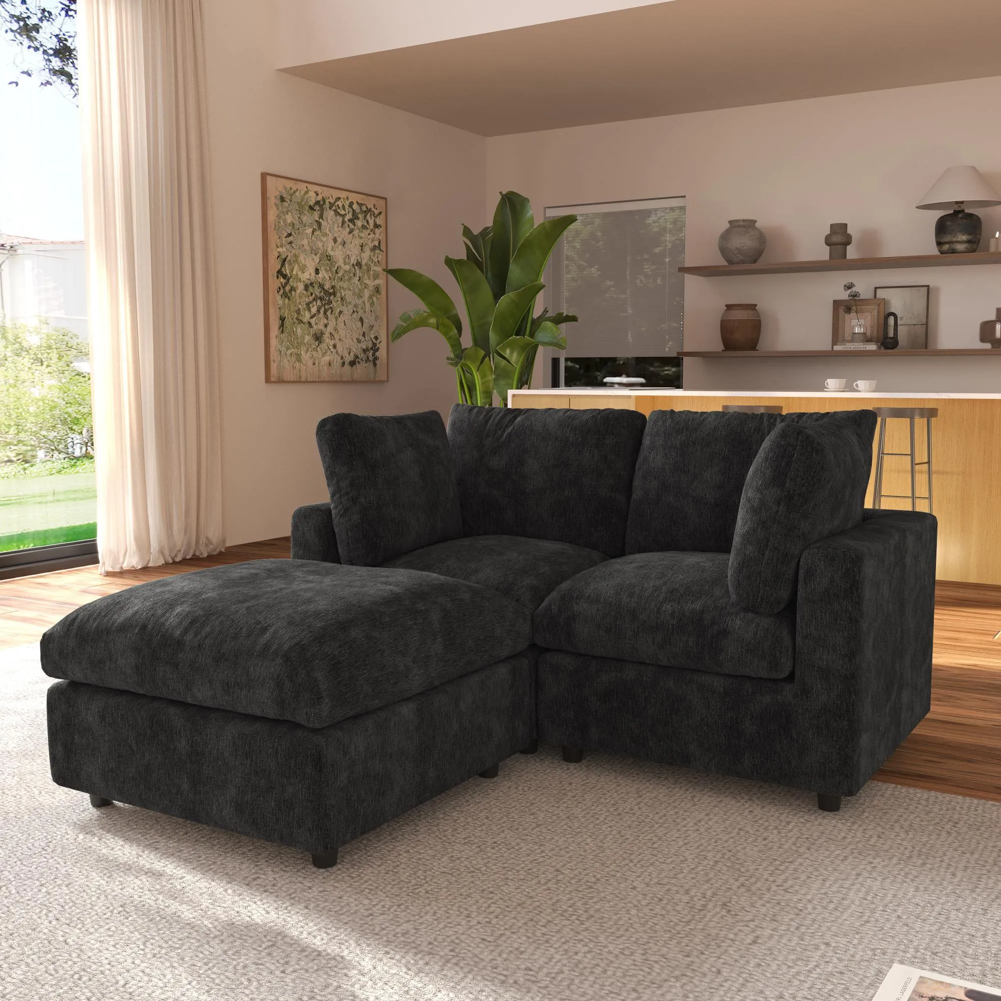 http://Loveseat%20Sofa%20Chaise%20Chenille%20And%20Linen%20Washable%20Sofa%20142%20Sofa%2002