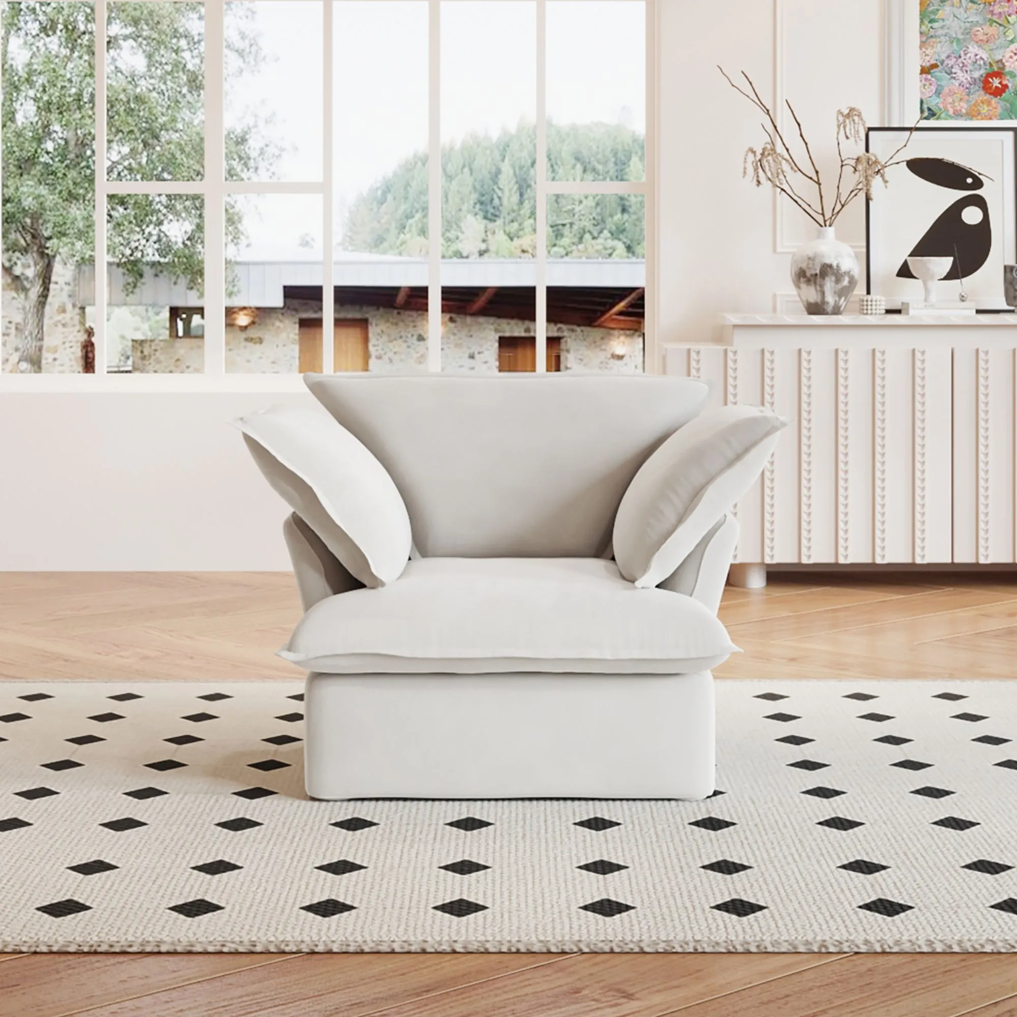 Sky Classic Linen Cloud Sofa
