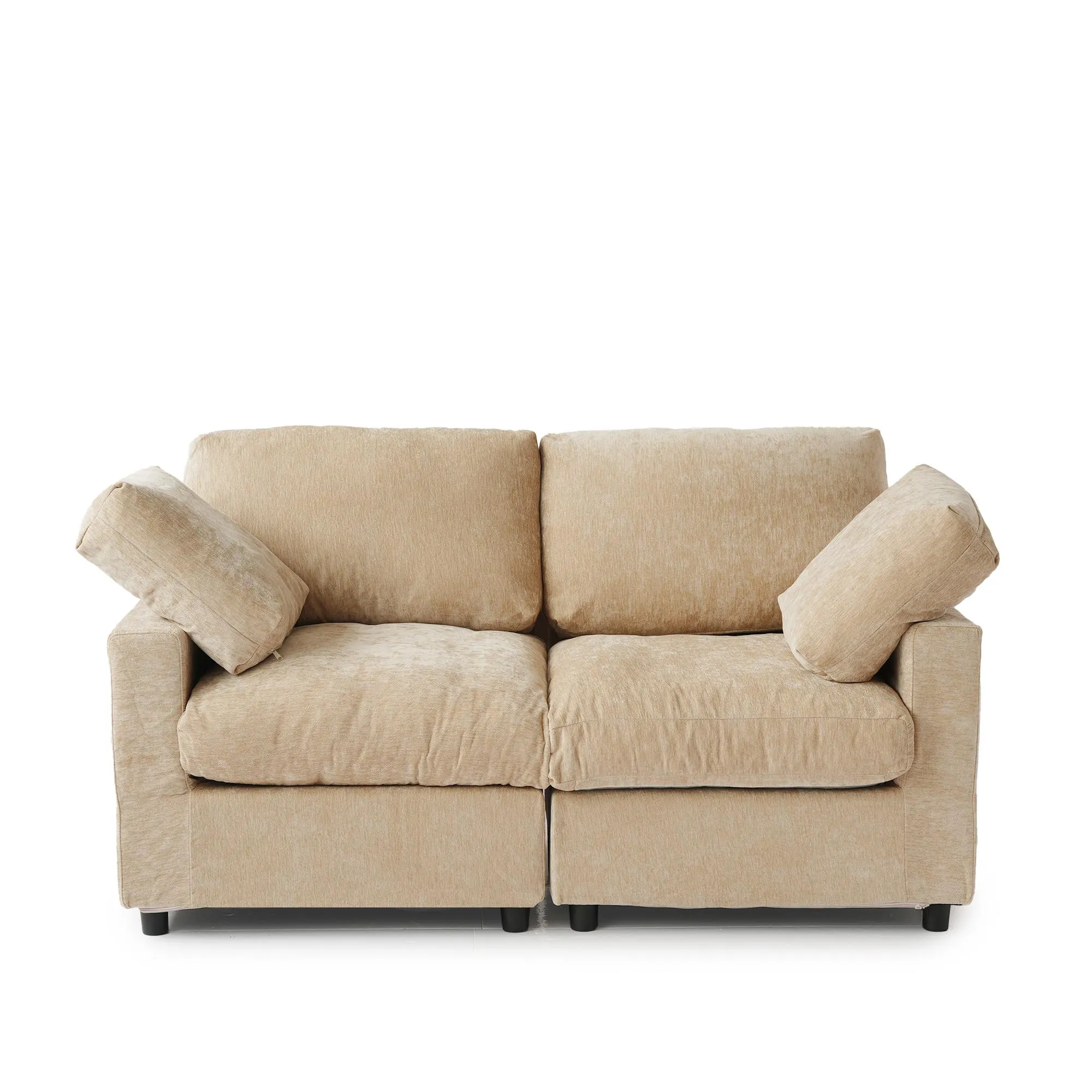 http://Loveseat%20Sofa%20Chenille%20and%20Linen%20Washable%20Sofa%20142%20khaki