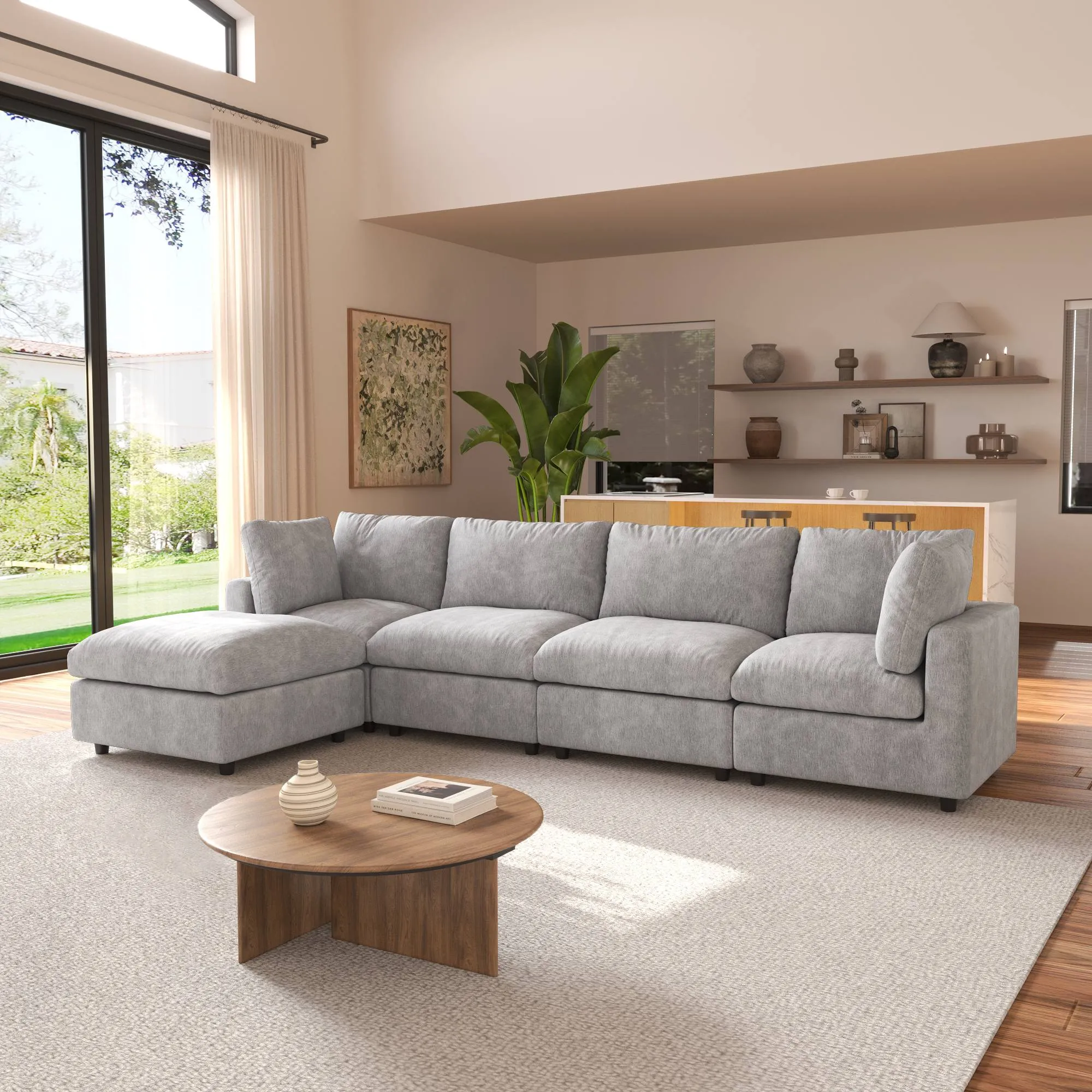 http://Sky%20Modular%20Track%20Arm%20Sectional%20Cloud%20Sofa%20Light%20Grey%204%20Seater%20L%20Shaped%2001