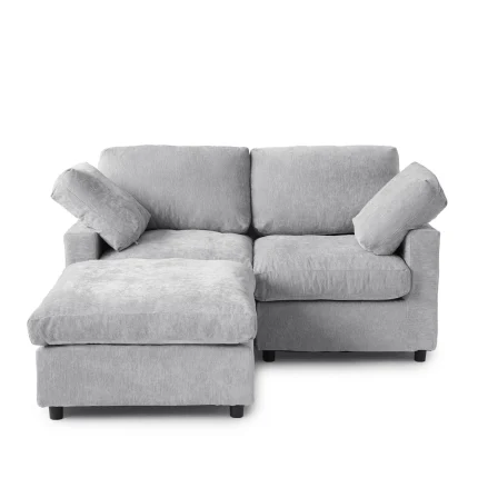 Sky Modular Track Arm Sectional Cloud Sofa Light Grey loveseat sofa chaise 142