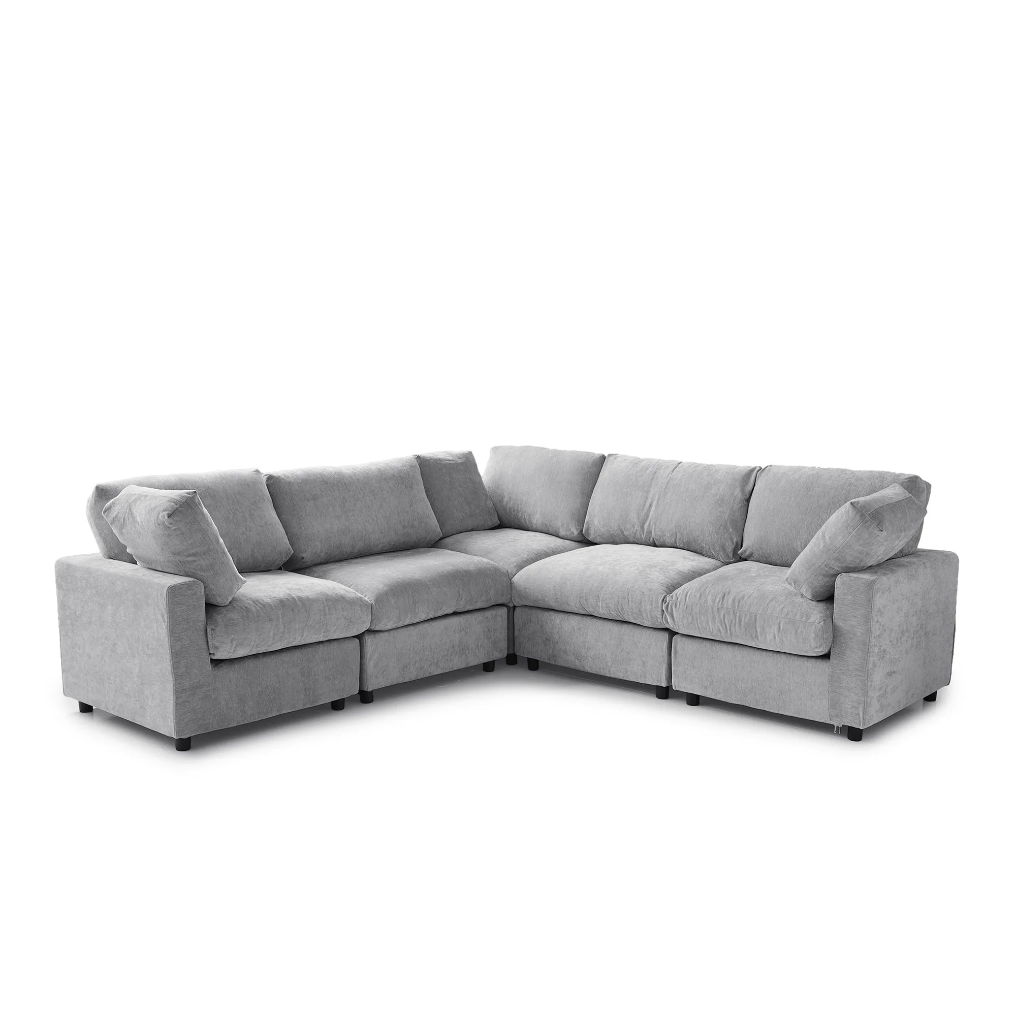 http://Sky%20Modular%20Track%20Arm%20Sectional%20Cloud%20Sofa%20Light%20Grey%20White%20V-Shaped%20Corner%20Sectional%20Sofa