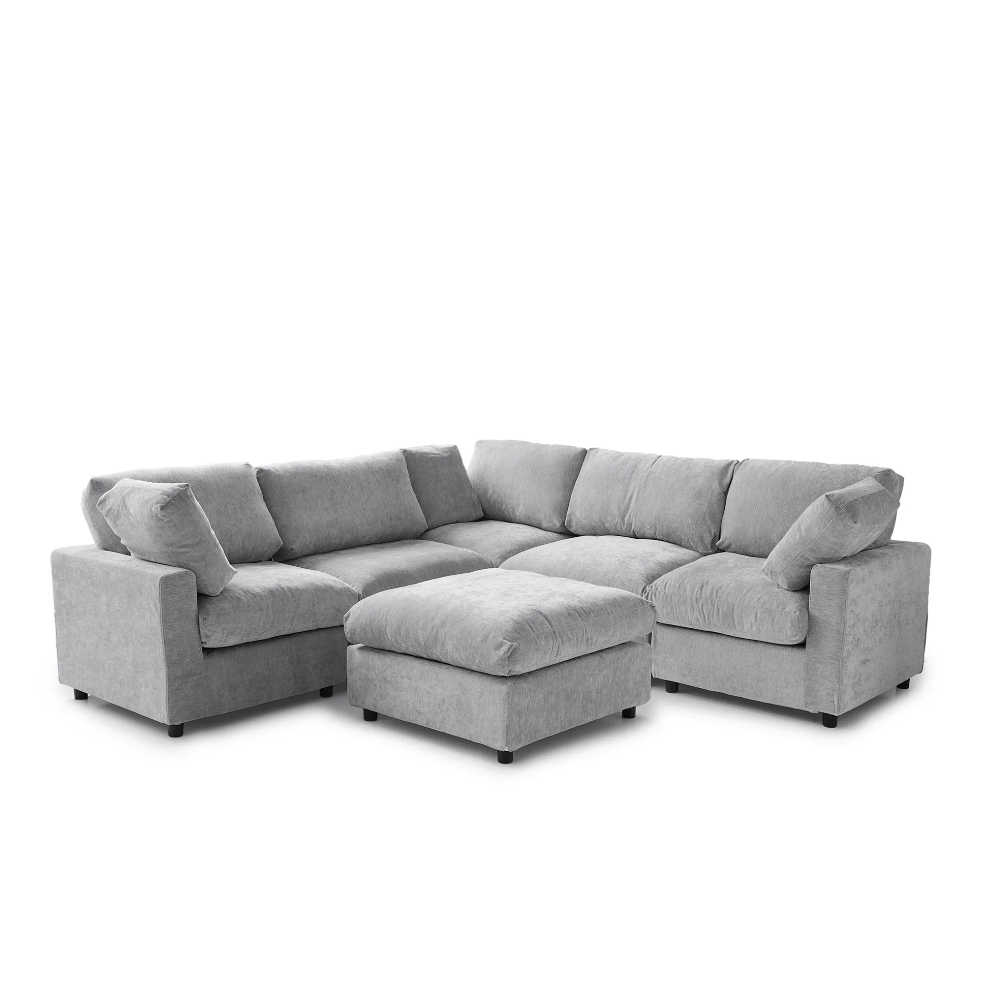 http://Sky%20Modular%20Track%20Arm%20Sectional%20Cloud%20Sofa%20Light%20Grey%20White%20V-Shaped%20Sectional%20Sofa