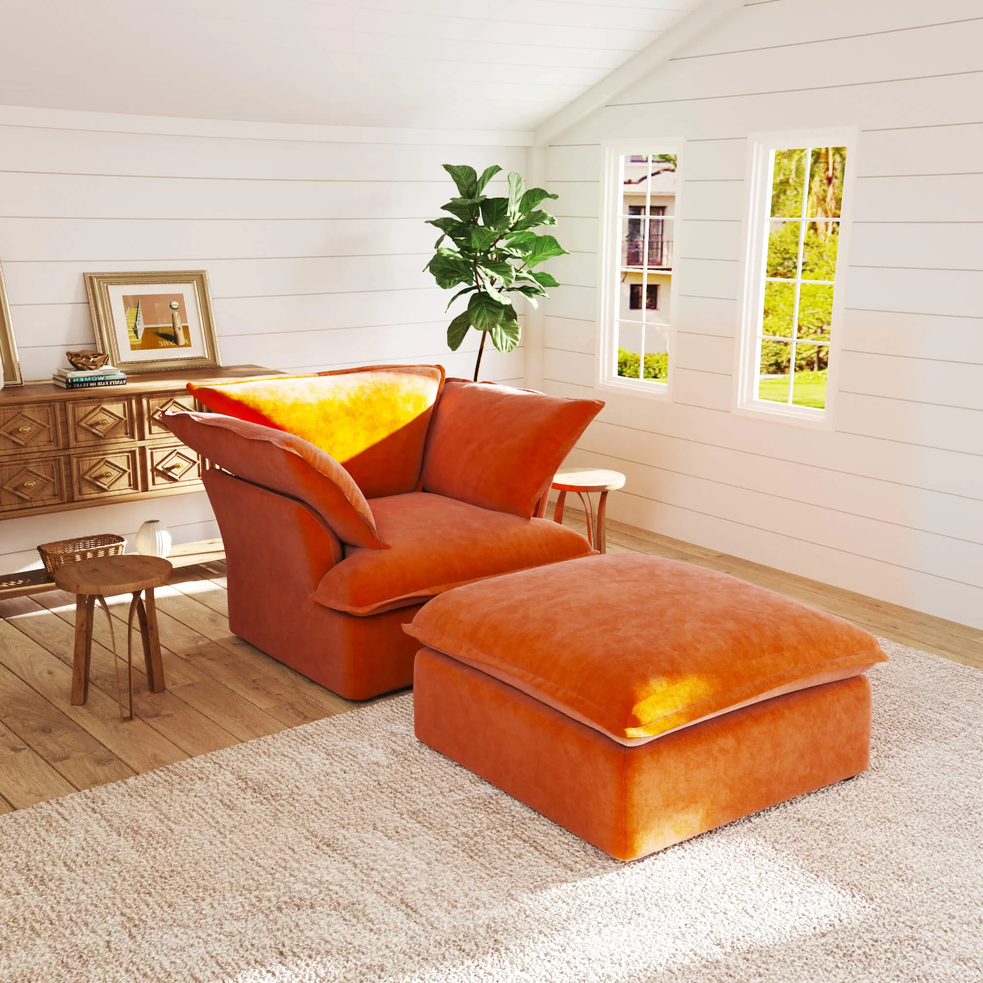Sky Plus Velvet Cloud Sofa