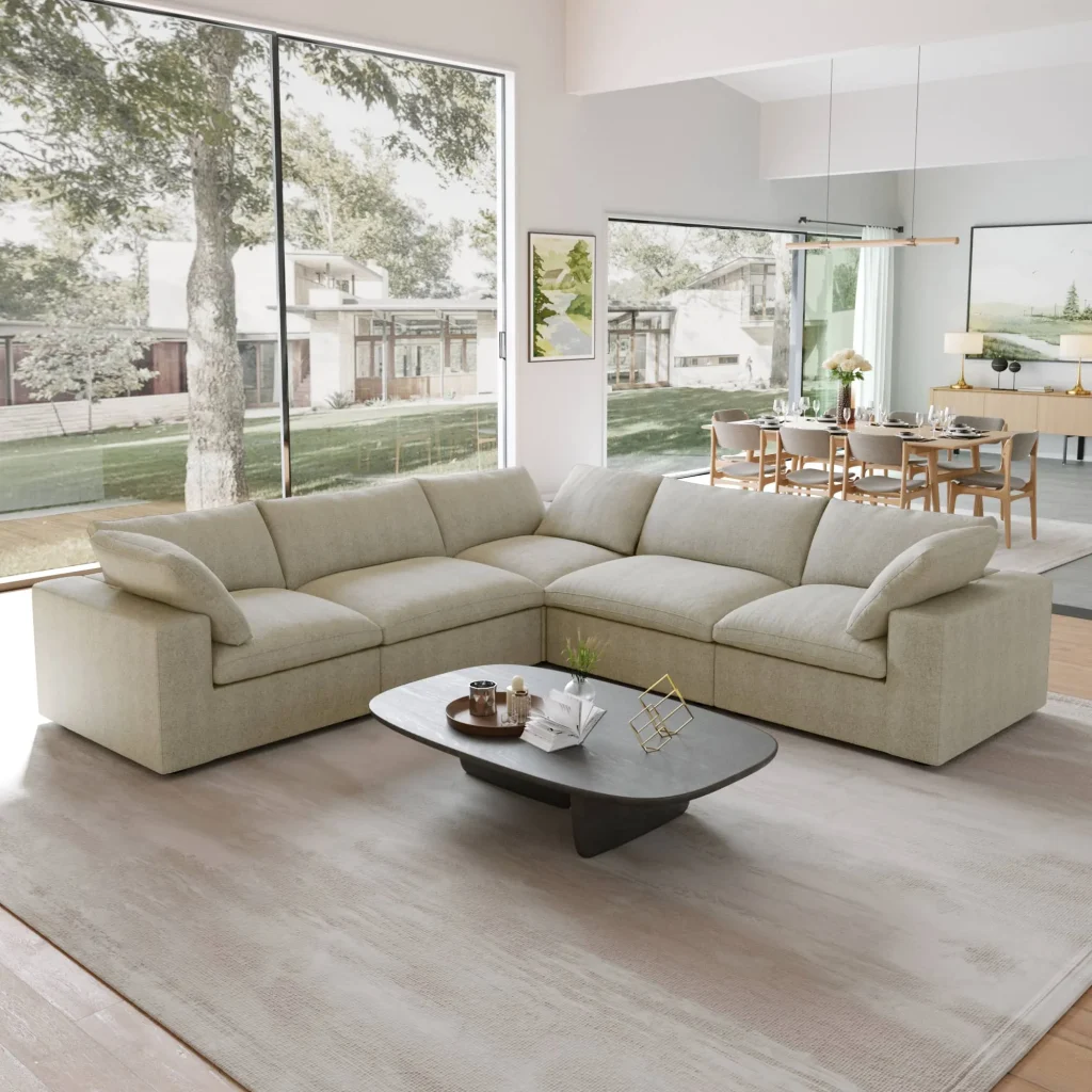 121 Cloud Sofa Khaki V Shaped