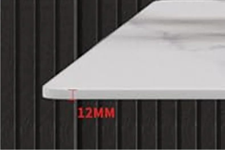 12mm thick sintered stone dining table top showing durability and premium edge detail