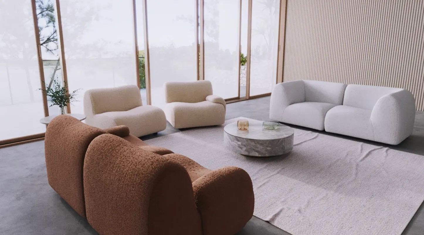 1977 Modular Sectional Couch comfortable living room setup
