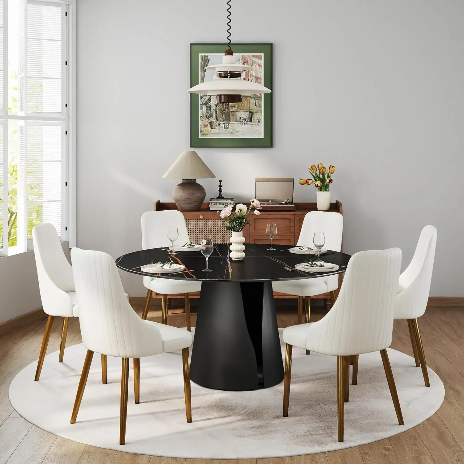 http://59%20Modern%20Round%20Dining%20Table,%20Black%20Sintered%20Stone%20Tabletop%20With%20Solid%20Carbon%20Steel%20Base,%20Kitchen%20Dining%20Room%20Table%20For%208%204