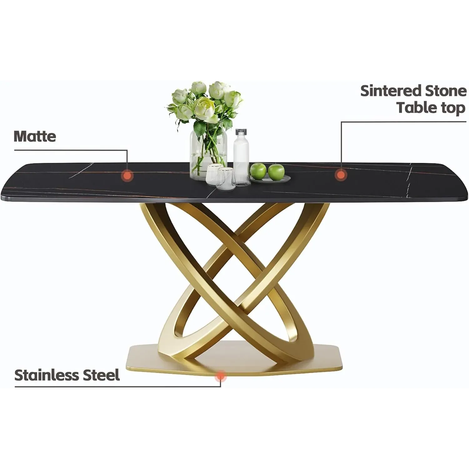 http://63''%20Dining%20Table,%20Modern%20Dining%20Table%20For%206,%20Black%20Sintered%20Stone%20With%20Stainless%20Steel%20Gold%20Pedestal,%20Rectangular%20Dinner%20Room%20Table%204