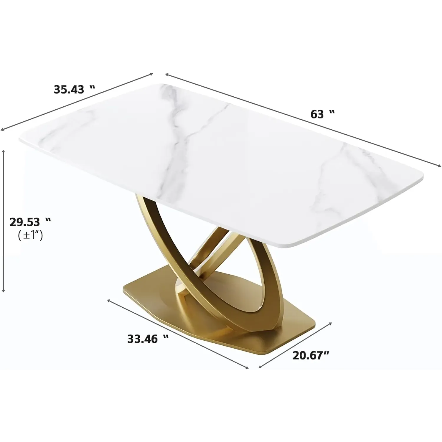 http://63''%20Dining%20Table,%20Modern%20Dining%20Table%20For%206,%20White%20Sintered%20Stone%20With%20Stainless%20Steel%20Gold%20Pedestal,%20Rectangular%20Dinner%20Room%20Table%202