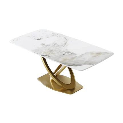 70" Modern White Rectangular Dining Table for 8 | Atunus Home