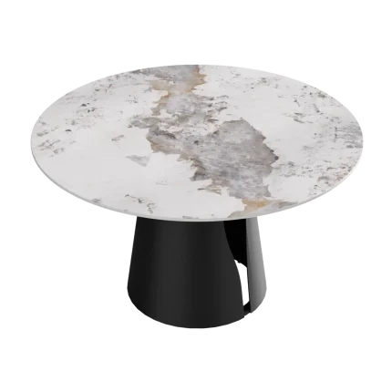 53" Antique White Round Dining Room Table for 4-6 | Atunus Home