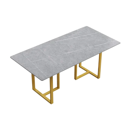70" Gray Modern Dining Table for 4-6 | Atunus Home