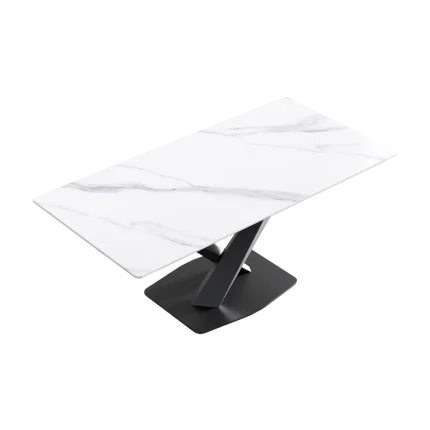 70" White Modern Rectangular Dining Table Top for 6 | Atunus Home