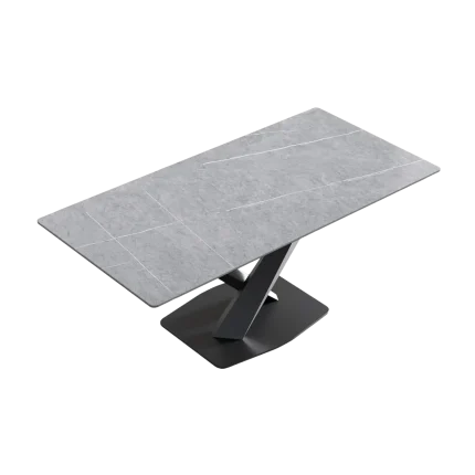 70" Gray Rectangular Modern Dining Table Top for 6 | Atunus Home
