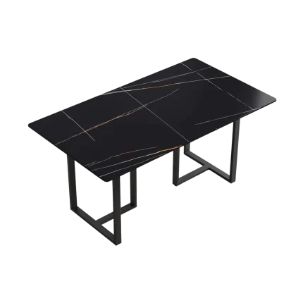 63 Modern 63" Black Modern Table Carbon Steel Base | Atunus Home