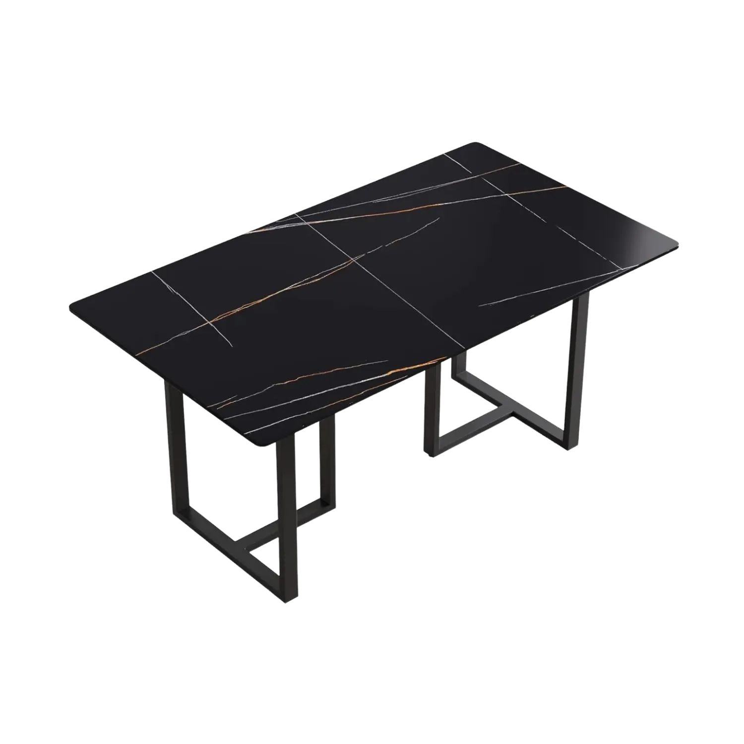 63" Rectangular Black with Onyx Black Base