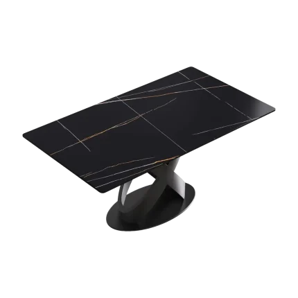 63" Modern Black Dining Table with X Base | Atunus Home