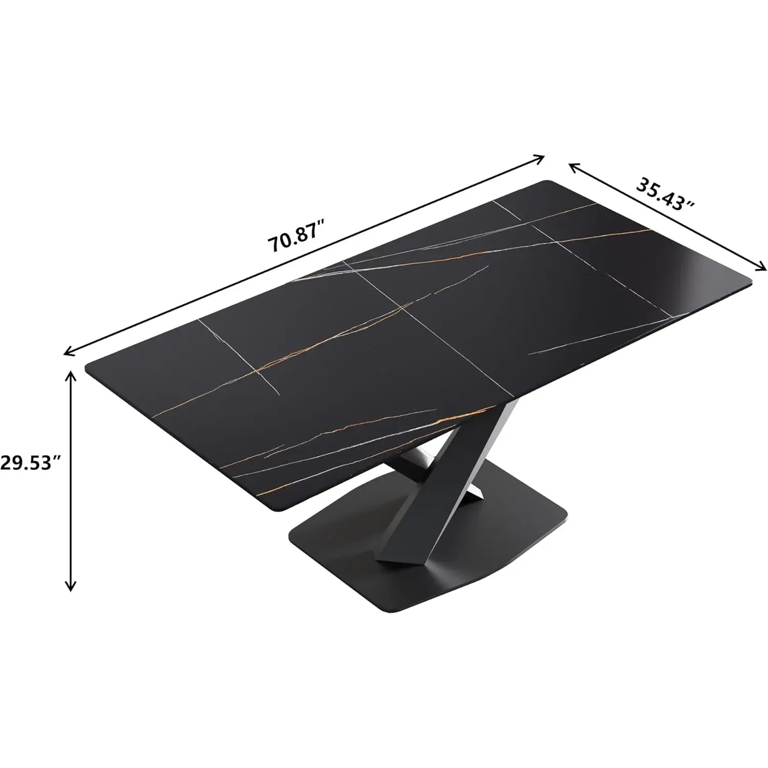 http://70.8%20Modern%20Dining%20Table,%20Black%20Sintered%20Stone%20Tabletop%20Dining%20Table%20With%20Solid%20Carbon%20Steel%20Base,%20Rectangular%20Dining%20Room%20Table%20For%206%202